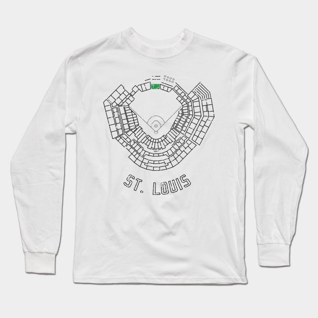 Busch Stadium Long Sleeve T-Shirt by kellyoconnell